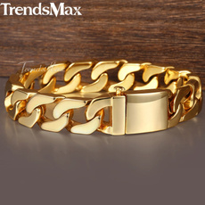 Steel, gold bracelet men, Chain, stainlesssteelbracelet
