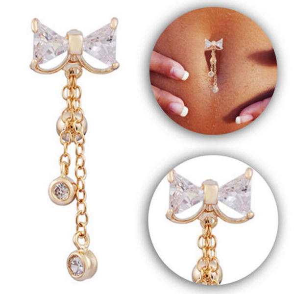 Bow belly button on sale ring