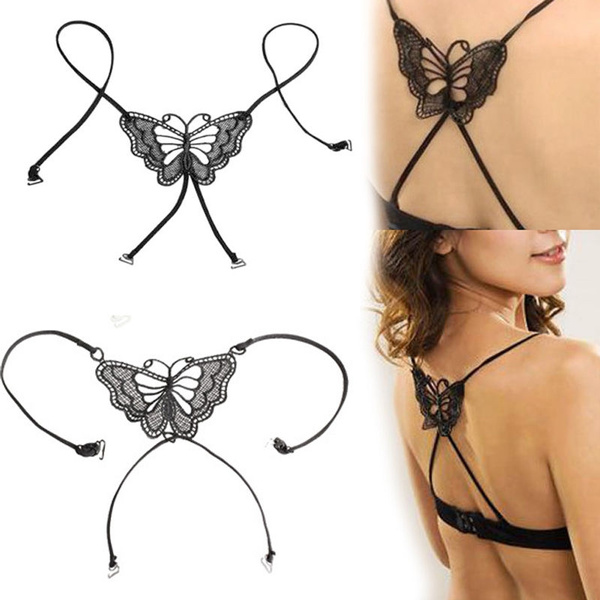 Sexy Women Underwear Cross Back Butterfly Bra Belt Shoulder Strap