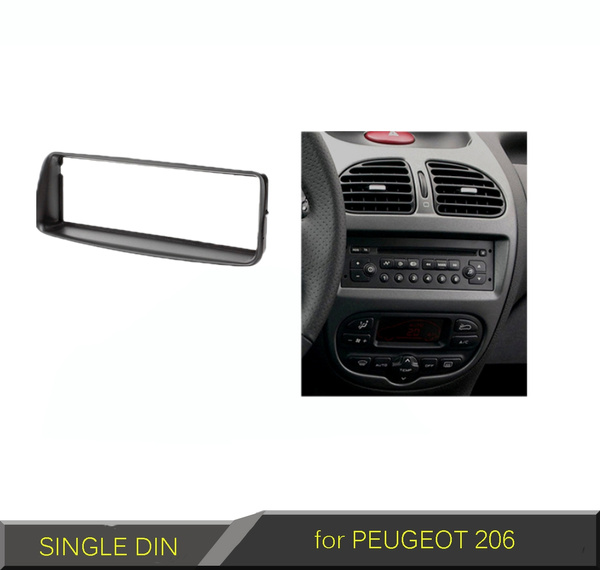 Double Din Fascia for PEUGEOT 206 Stereo Radio GPS DVD Stereo CD frame  Panel Dash Kit