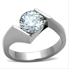 Steel, Engagement, Jewelry, Stainless