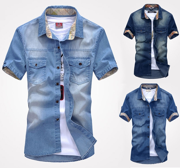 Fashion Custom Fit Long Sleeves Men Denim Shirts with Light Blue by Fly  Jeans - China Men Clothes and Men Overshirt price | Made-in-China.com