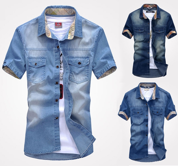 Jeans shirt hot sale new fashion