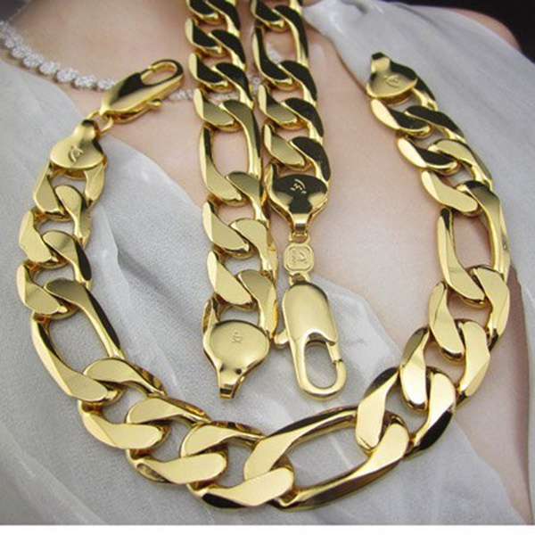 Figaro Jewelry Set Chunky 18k Yellow 