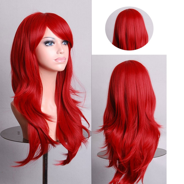 red 70 cm wig