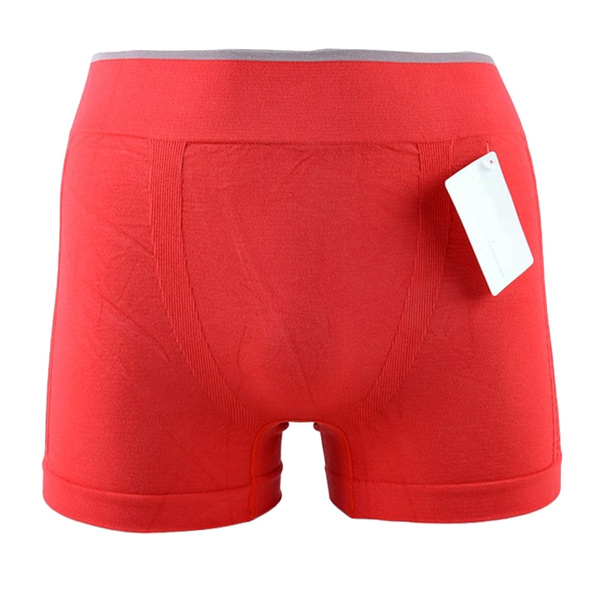 Men's Seamless Athletic Boxer Briefs Shorts Soft Cotton Underwear ...