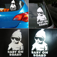 New Funny Cool Baby With Sunglasses On Board Vinyl Car Sticker Decal Sign Window