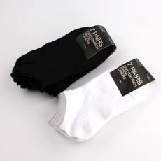 2/4/7 pairs/lot One Size Unisex Invisible Sports Socks Shallow Mouth Thin Cotton Socks White Fashion Men's Short Socks