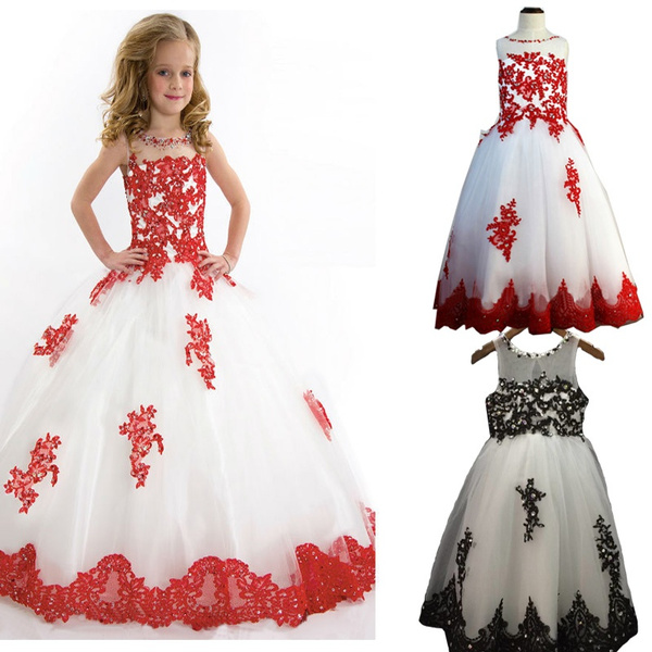 Red Girls Pageant Dresses for Cheap