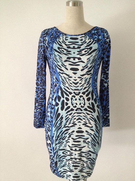 Hot New Design Womens Trend Fashion O-Neck Retro Long Sleeve Leopard ...