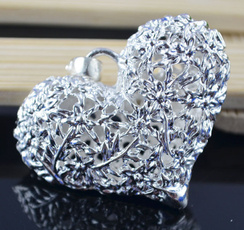 Antique, Heart, Ball, 925 sterling silver