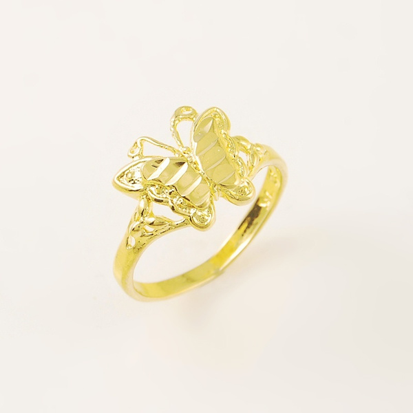 Golden Band Ring Jewelry 24K Gold 