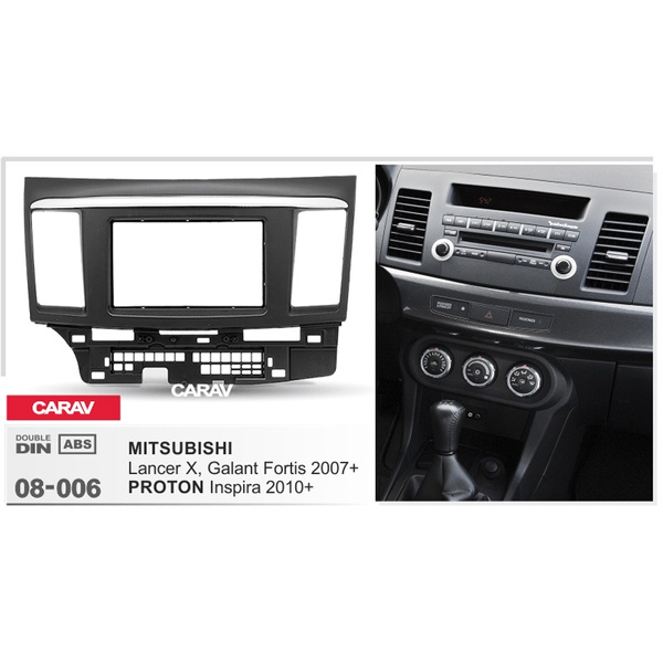 Evo x double din deals dash kit