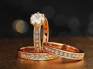 yellow gold, goldplated, DIAMOND, wedding ring
