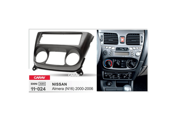 2000-2006 *schwarz* 1-DIN Radioblende für Nissan Almera Bj