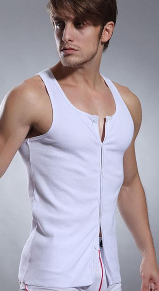 Men's Vests Standing Quality Tight-fitting Plastic Threaded Sleeveless ...