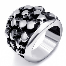 Steel, ringsformen, Smycken, skull