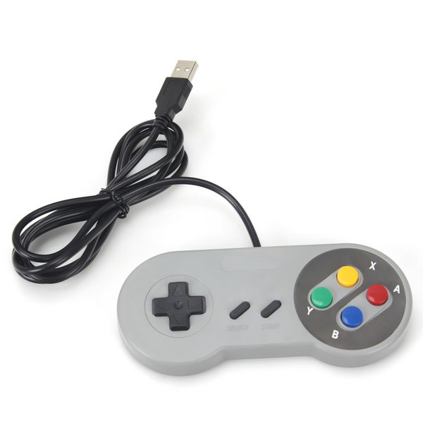 Controle Usb Super Nintendo Snes Compatível Com Computador Pc Mac