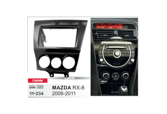 2 Din Car Stereo Radio Fascia Stereo Trim Dash Kit for MAZDA RX-8 2003-2008