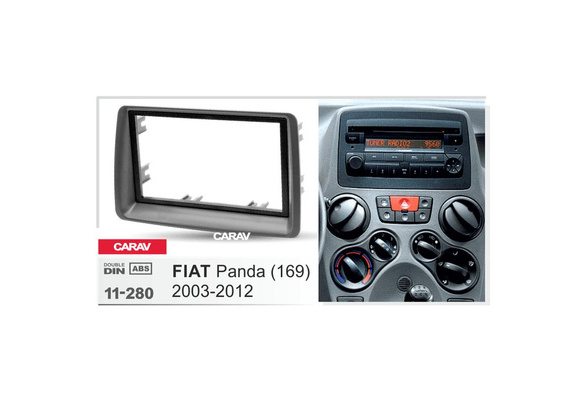 Doble Din Radio Fascia Compatible For Fiat Panda 169 Stereo Audio Panel Mount Installation Dash Kit Adjusting Frame Adapter Carav 11 280 Wish