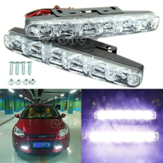 2x Xenon White 6 LED Super Bright DRL Daytime Running Driving Lights Fog Lamps (Color Multicolor)