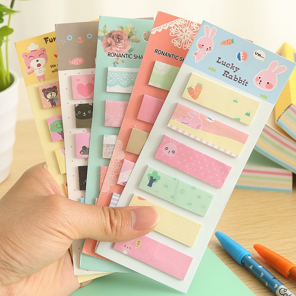 1pcs Mini Cartoon Memo Pad Sticky Kawaii Paper Sticker Post It Note for  Kids Gifts Stationery