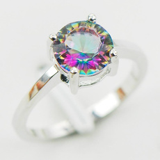 Sterling, rainbow, 925 sterling silver, wedding ring