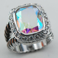Sterling, rainbow, 925 sterling silver, wedding ring