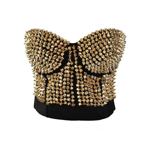 gold corset top