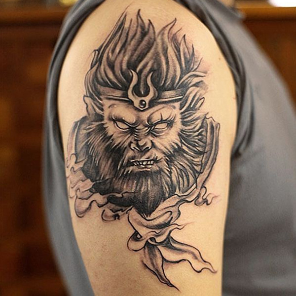 Monkey King Tattoo Sticker For Arm Shoulder Waterproof Temporary Tattoos Sexy Tatoos Wish Monkey King Tattoo Sticker For Arm Shoulder Waterproof Temporary Tattoos Sexy Tatoos Wish