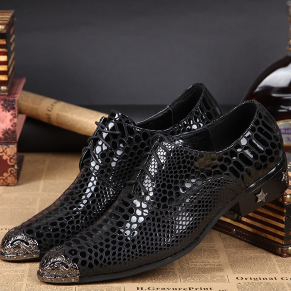 black alligator dress shoes