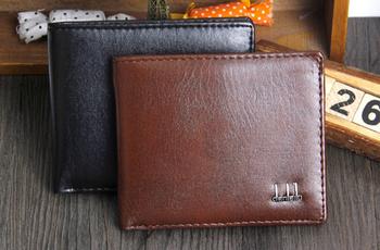 Fashion men's Synthetic Leather wallet men short wallet ID Credit Bifold Purse