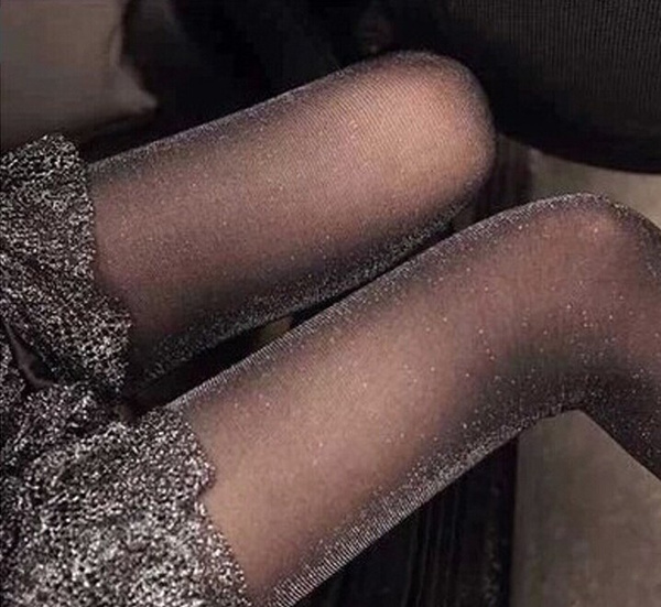 Shiny Pantyhose Glitter Stockings Womens Glossy Tights