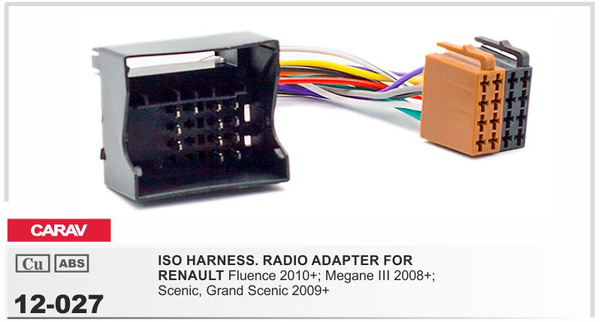 vhbw Adaptador Radio del Coche ISO Compatible con Renault Grand Scenic  Desde 2012 Modelos de Coche : : Electrónica