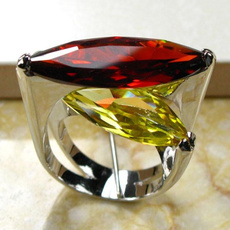 Sterling, Fashion, 925 sterling silver, garnetcitrinering