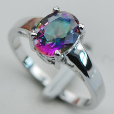 Sterling, rainbow, 925 sterling silver, wedding ring