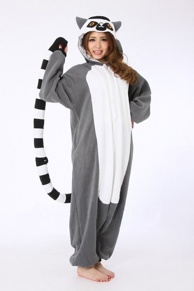 One Piece Adult Lemur Cosplay Pajamas Animal Onesies Pyjamas Anime