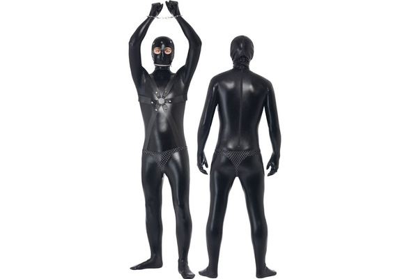 Adult Men Lycra Spandex Bodysuit Faux 