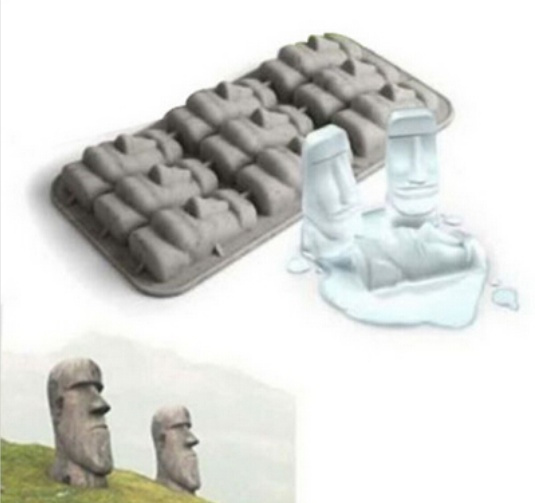 New Arrival Easter Island Moai Stone Statues Ice Cream Mould Summer Mini  Silicone Cake Mould Ice Tray Ice Cubes DIY Mould
