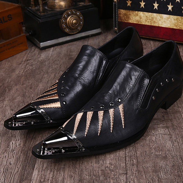 black rivet dress shoes