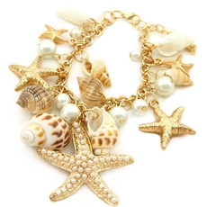 Charm Bracelet, cute, Star, Pearl Bracelet