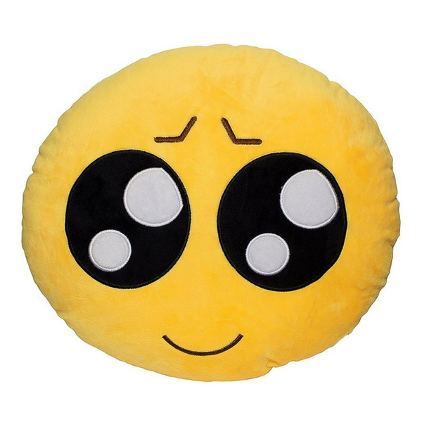 Plush Cushion Soft Stuffed Emoji Smile Happy Tears of Joy Flirt