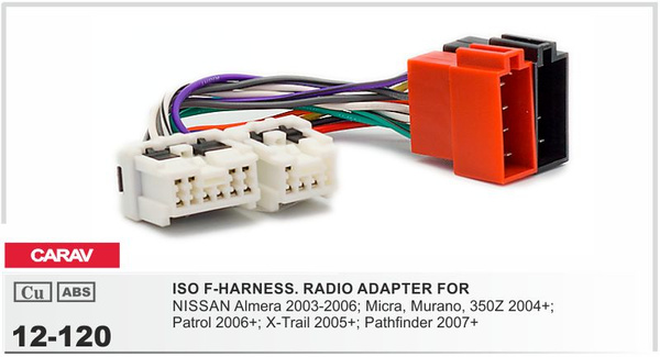 Carav12 120 Iso F Harness Radio Adapter, 2007 Nissan Patrol Radio Wiring Diagram