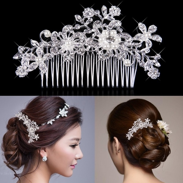 Hair Accessories Beautiful Hair Comb Pin Clip Bridal Prom Silver ...