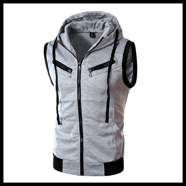 mens side zipper hoodie jacket