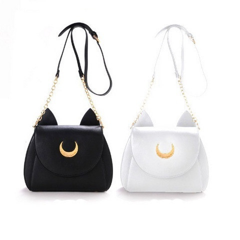 new Japanese style lady s kawaii Sailor Moon LUNA cat shape PU