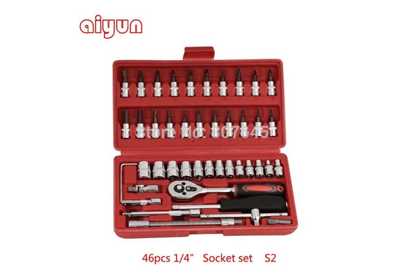 Details about   46pc 1/4" Car Repair Tool Set Mixed Tools Screwdriver Sets Wrenches Ratchets Kit
