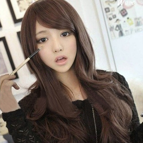 Womens Girls Sexy Style Wavy Curly Long Hair Human Full Wigs