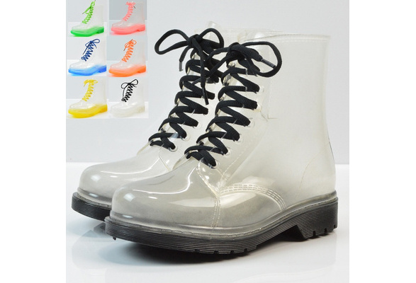 clear jelly rain boots