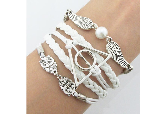 Harry Potter Charm Bracelets Books Deathly Hallows Wands Cats Wizards Hats Owls